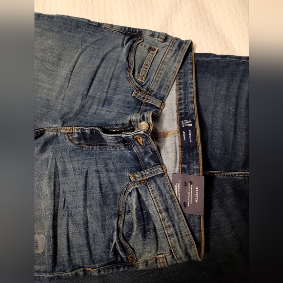 2 pants size 31/ 12  regular  color  blue gap end Levi's - Picture 2 of 6